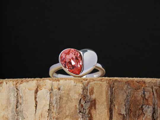 Ring Swarovski Elements - Rose Peach