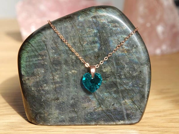 Blue Zircon AB ketting - rosé verguld