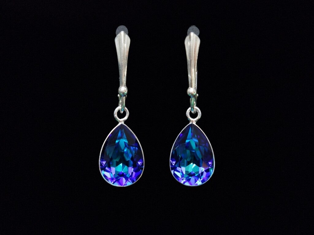 Bermuda Druppel Oorbellen, zilver.