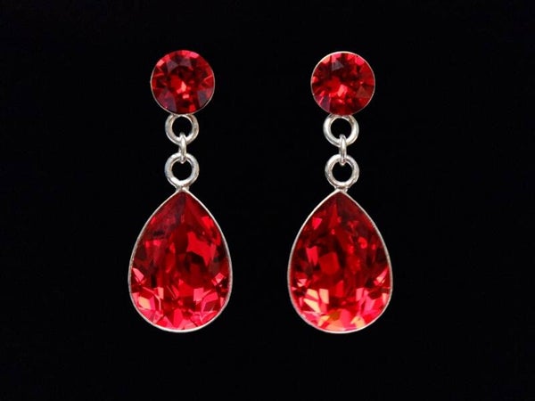 Scarlet AB Druppel & Rond Oorbellen, zilver.