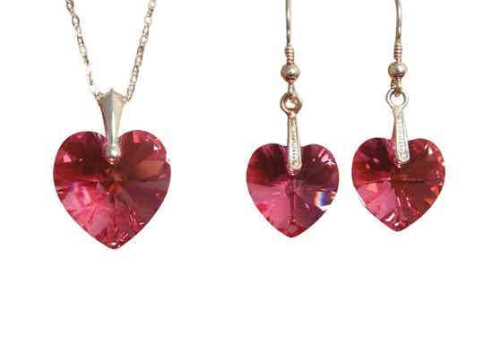 Swarovski Set Roze - Rose AB