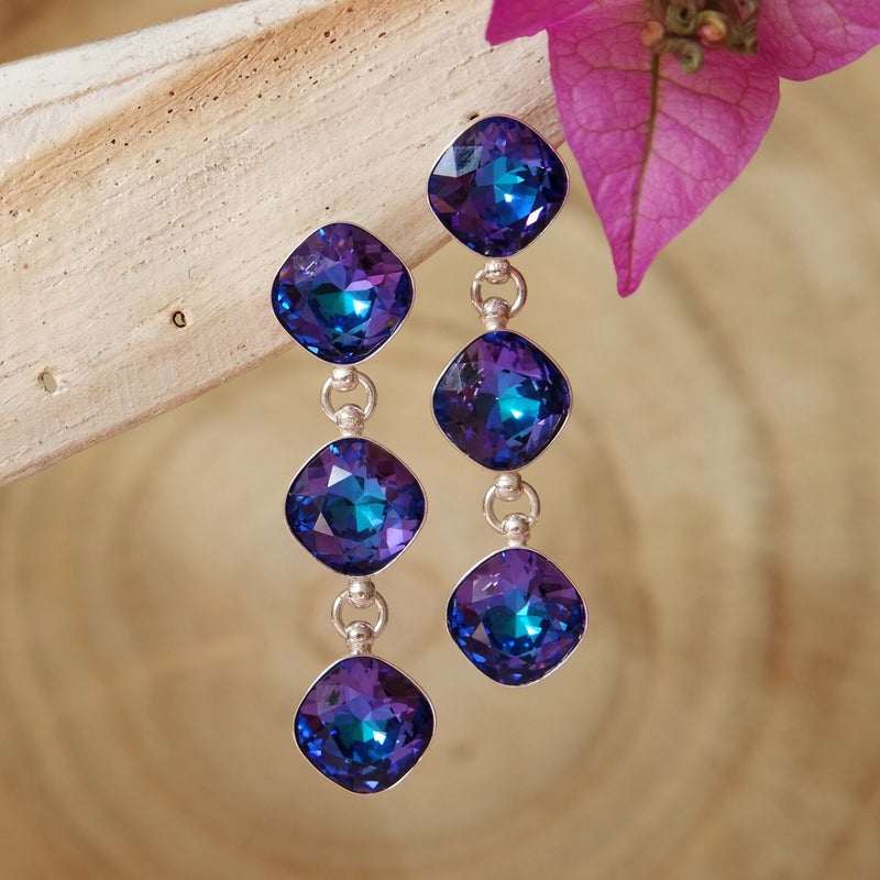 Swarovski oorbellen lang