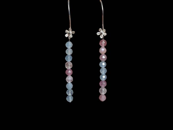 Oorbellen met Morganiet & Aquamarijn