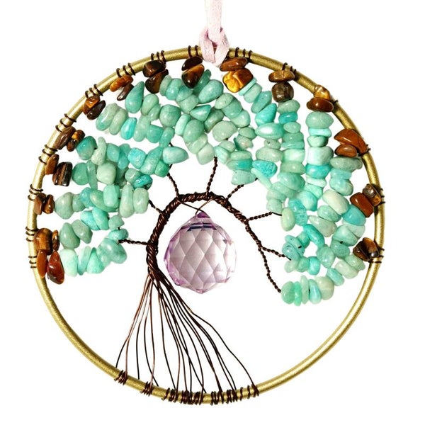 Suncatcher Tijgeroog & Amazoniet