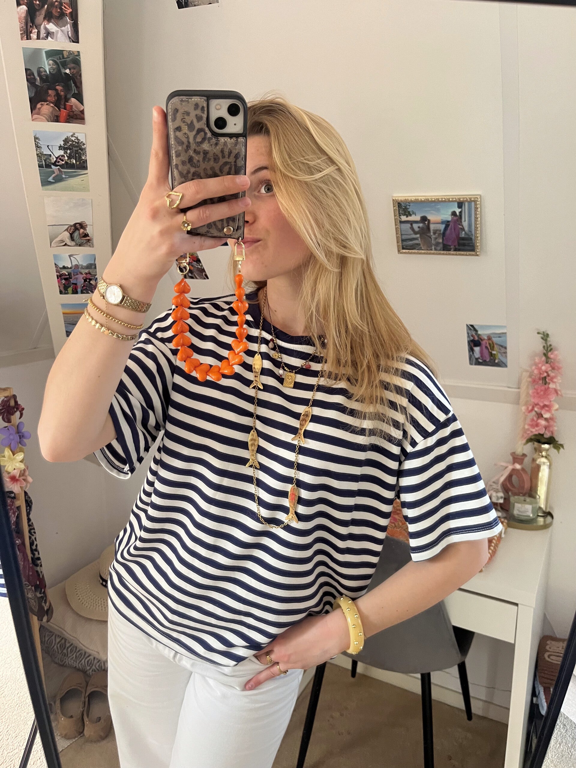 Striped shirt blue/white