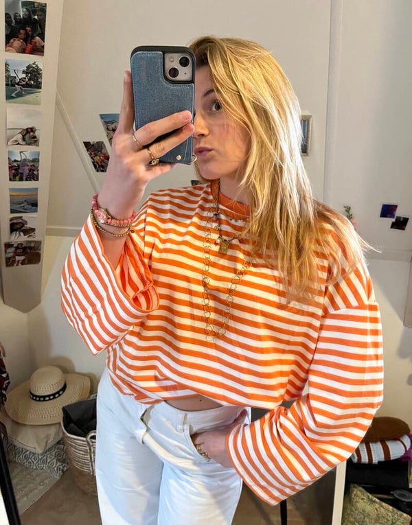 Striped longsleeve orange