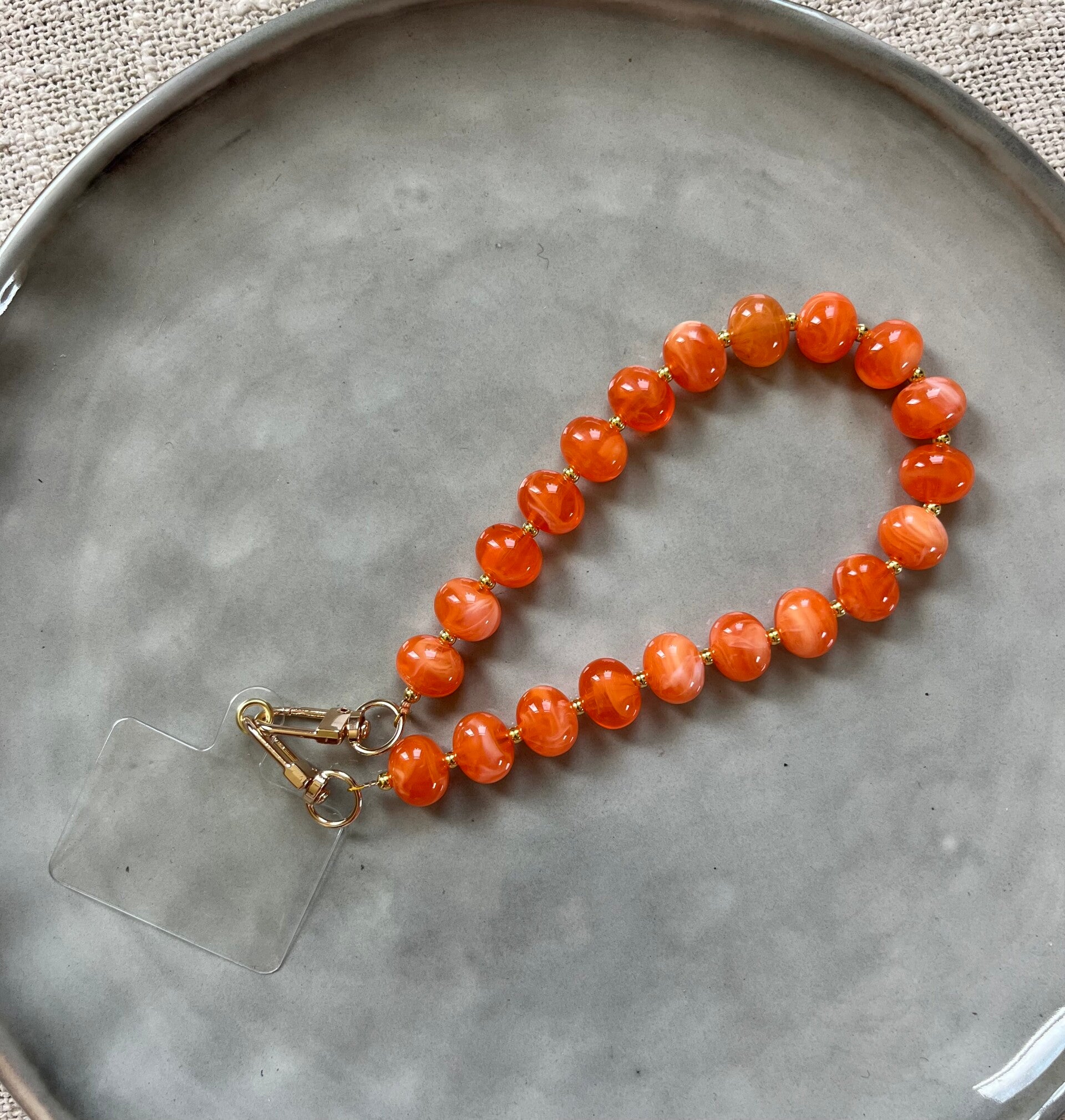 Pearl phonecord orange