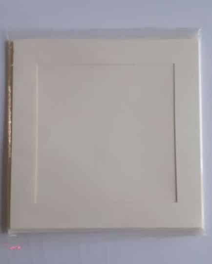 Passepartout kaart ivoorwit 4st