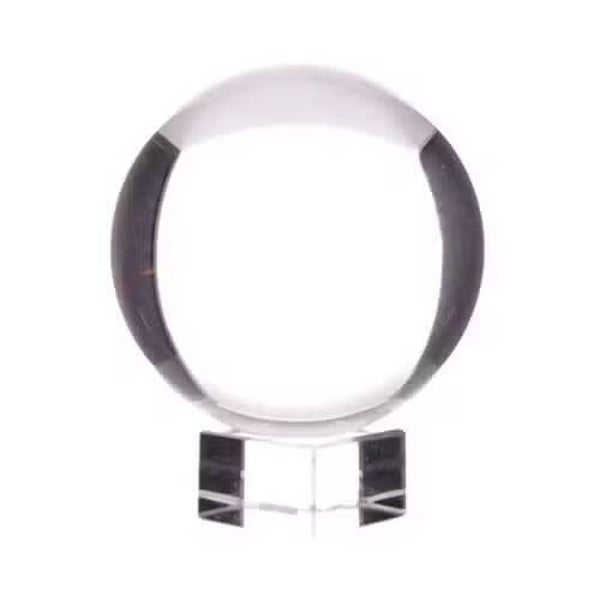 Kristallkugel aus optischem Glas mit Sockel – 80 mm
