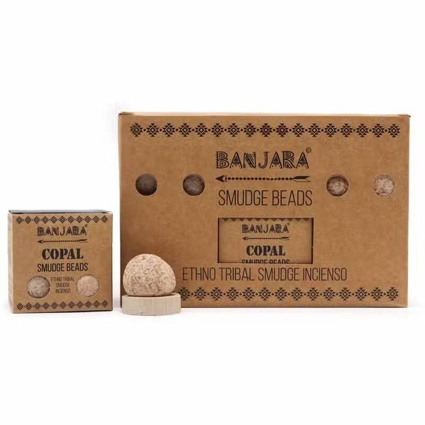 Banjara Räucherperlen – Copal, 12 Stück