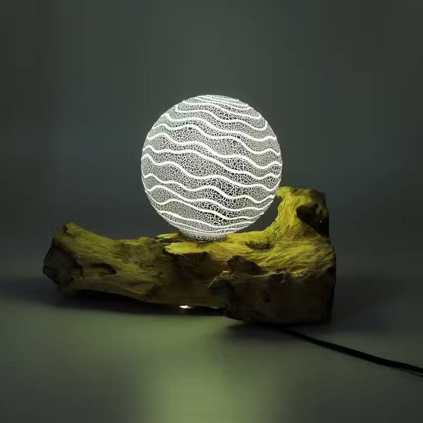 Treibholz-Lampe „Lichtkugel“