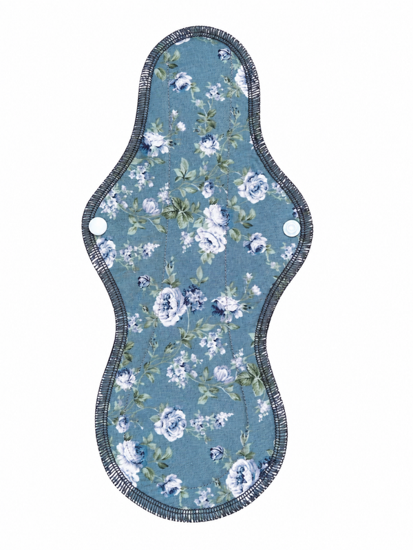 Blumen Stoffbinde blau