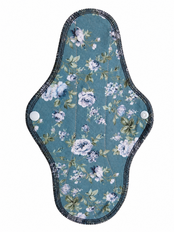 Blumen Stoffbinde blau