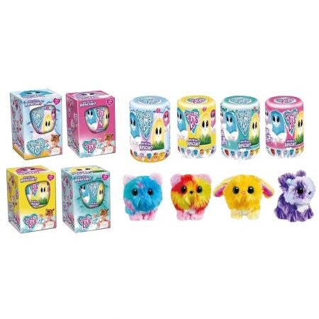 Söta fluffiga, borttappade leksaker i kapsel och presentask