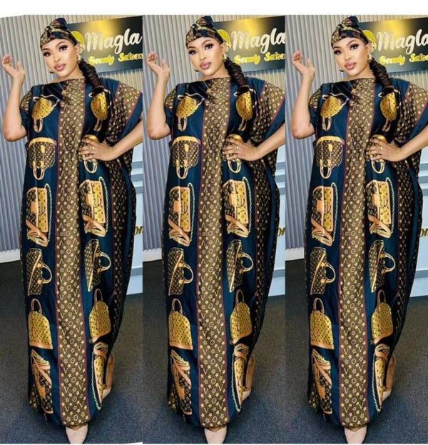 Luxury Print Kaftan Dress