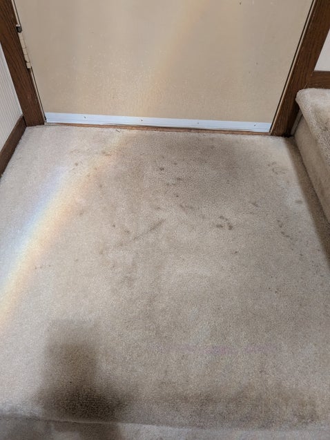 before photo of dirty entryway