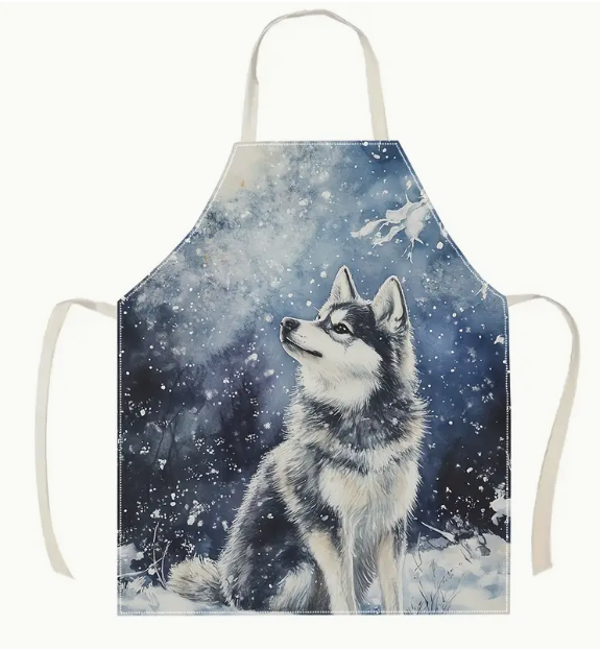 Tablier avec dessin Pomsky