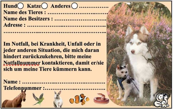 Pet solo card - DE (Germany)