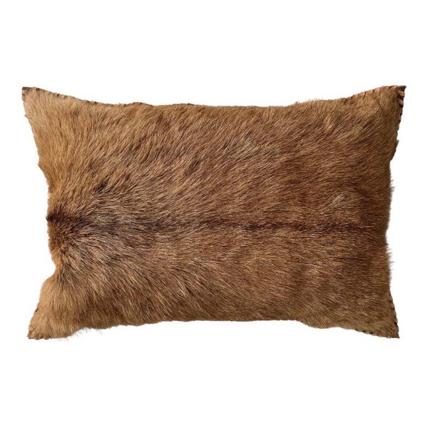 Kussen - Leer - Geitenhuid - 30x50cm - Bruin -