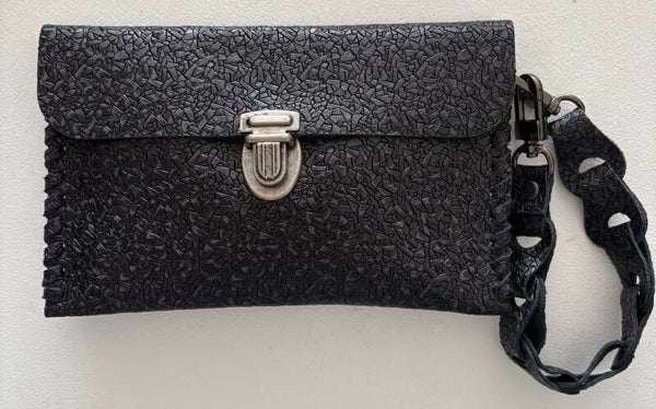 Clutch - Portemonnee - Zwart - Print -
