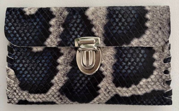 Portemonnee - Blauw - Snakeprint -