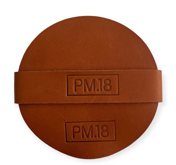 Onderzetters - Leer - Rond - Cognac -