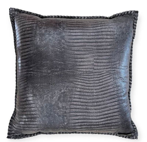Kussen - Leer - Grey - 45x45cm -