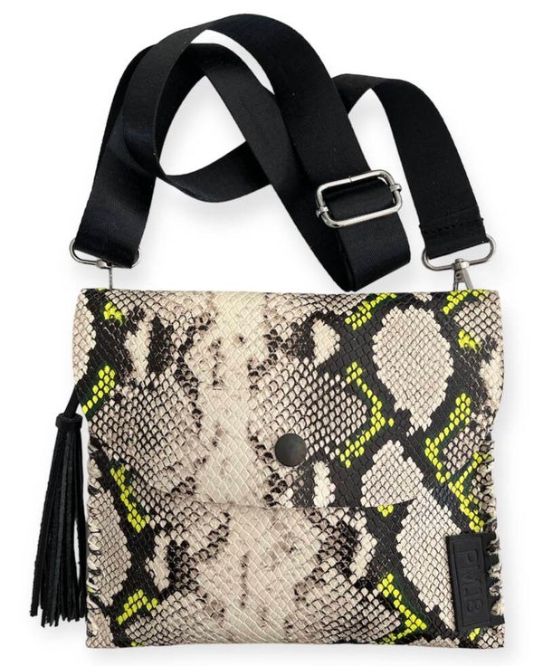 Tas - Leer - Snake - Neon accent -