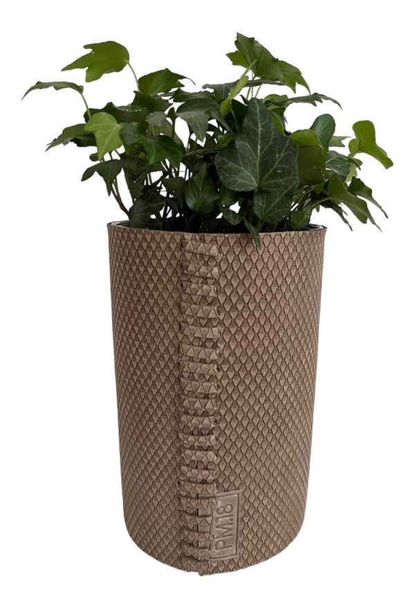 Pot - Vaas - Leer - Print druppel - Beige