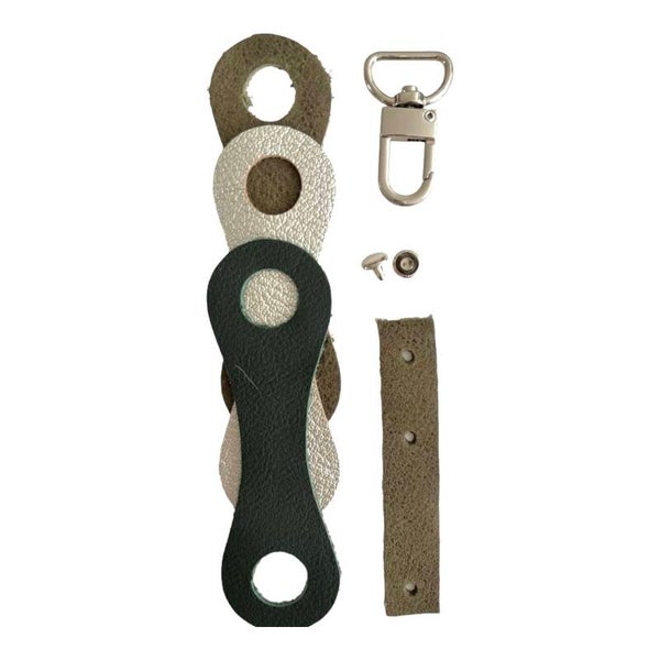 DIY - Sleutelhanger - Groen - Zilver -