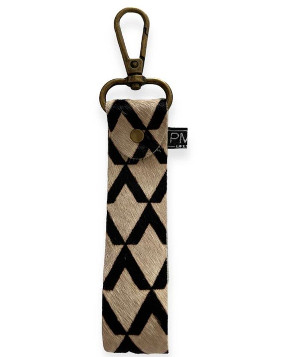 Sleutelhanger - print 2 - koeienhuid -