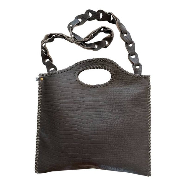 Tas - Leer - Print - Donker groen