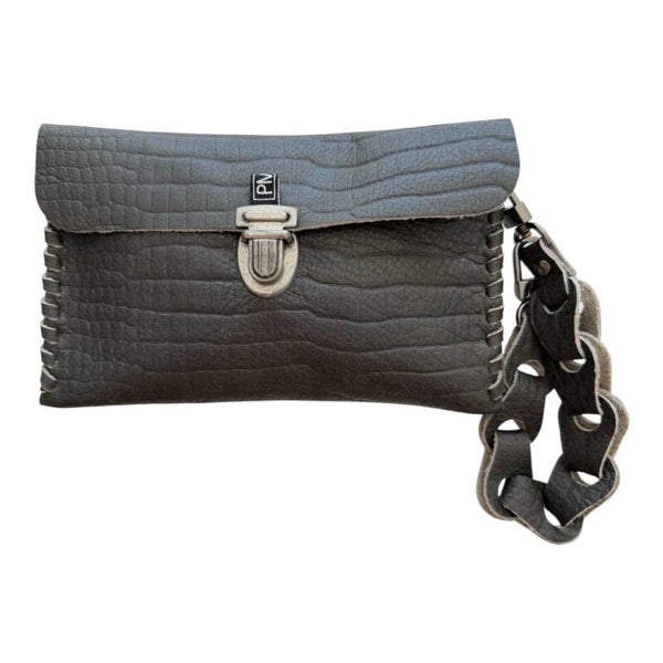 Clutch - Portemonnee - Donker groen - Print -