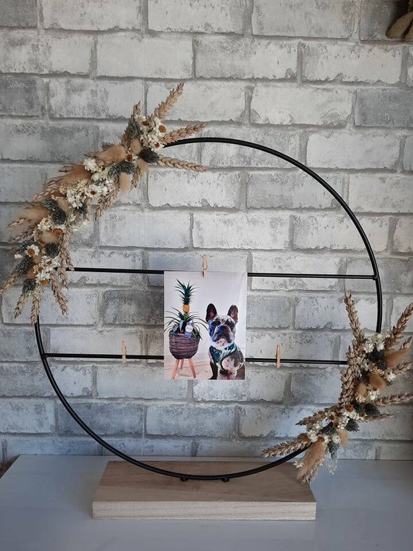 Flowerhoop staand als fotokader
