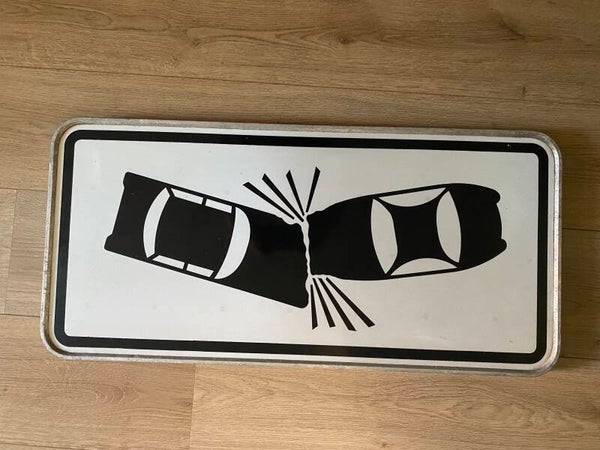 Vintage verkeersbord uit Duitsland