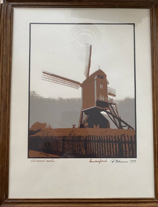 Handzeefdruk door Piet Hohmann