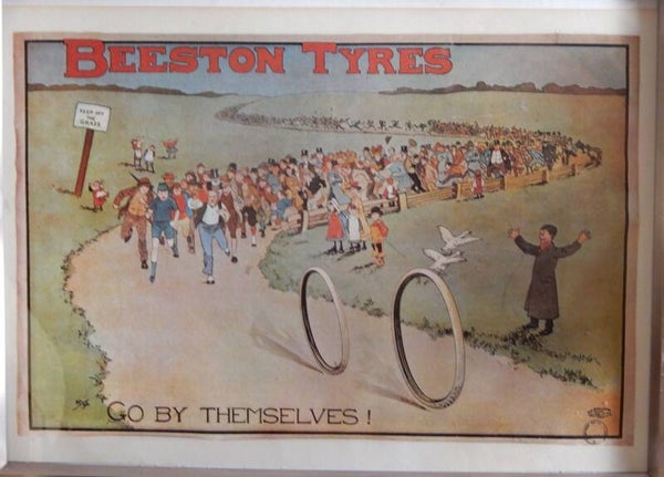 Oude reclameposter voor Beeston Tyres