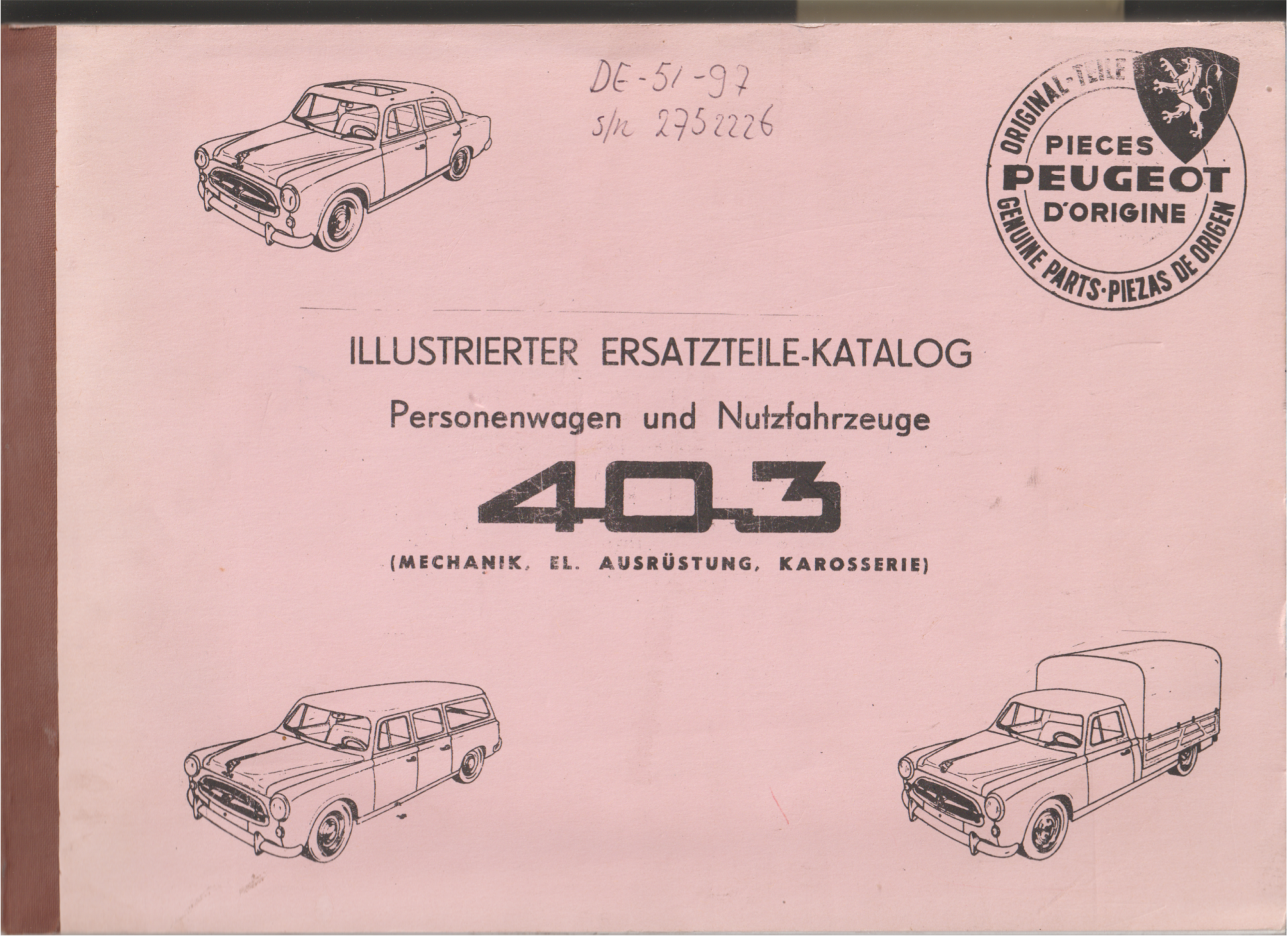 Peugeot 403 Onderdelencatalogus (kopie)