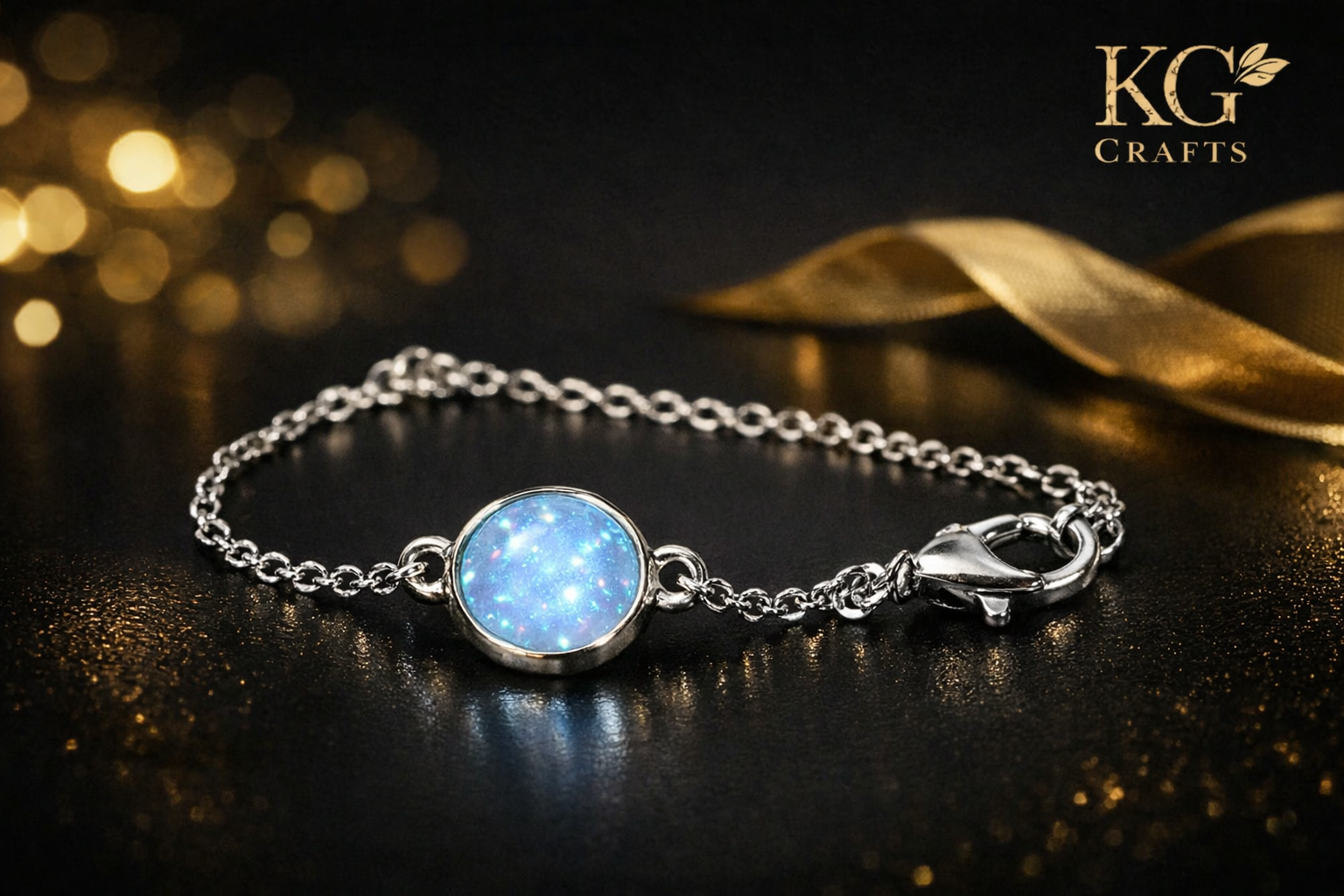 Bracelet - Glitter Resin Charm