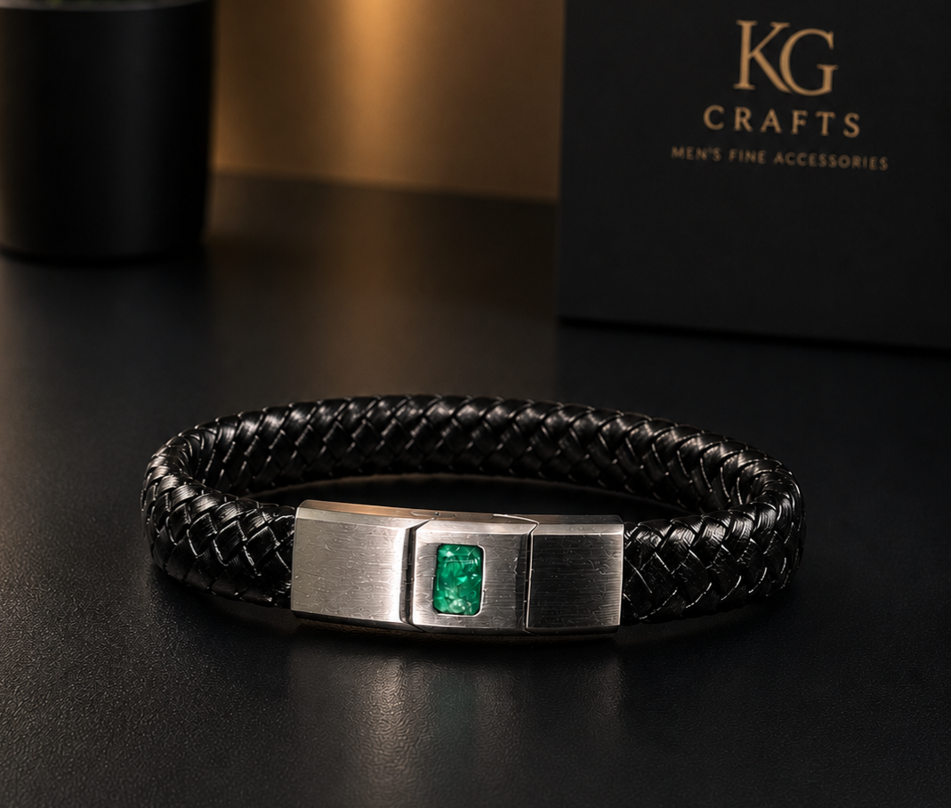 Leather Memorial Bracelet