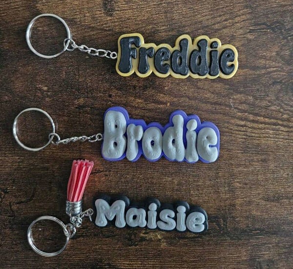 3D Printed Name Keyring - up to 7 Characters