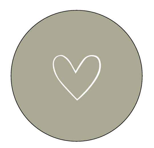 Forex Onderzetter 'Hartje' Vintage Groen