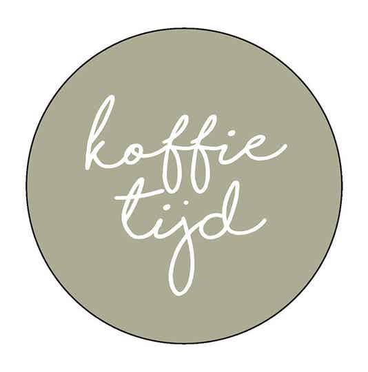 Forex Onderzetter 'Koffietijd' Vintage Groen