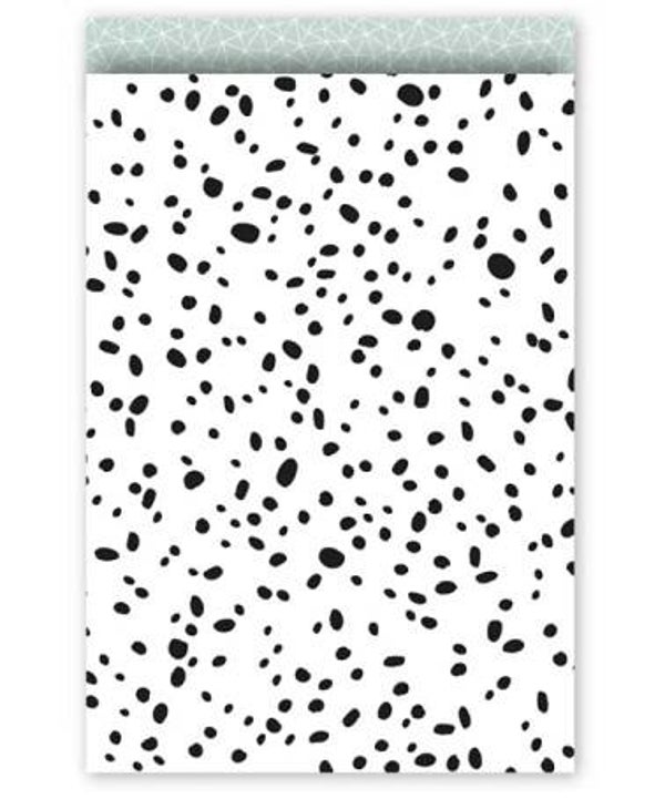 Kadozakje 17x25cm Stippen | Zwart, Wit, Salie