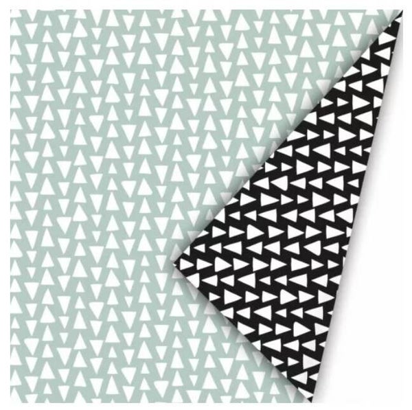 Kadopapier Triangles | Mint, Wit, Zwart