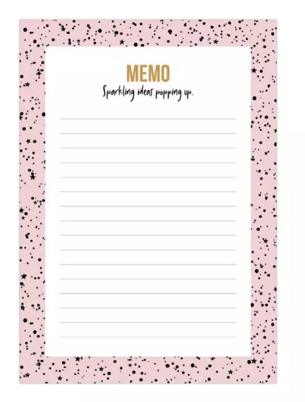 Notitieblok Memo Roze A6