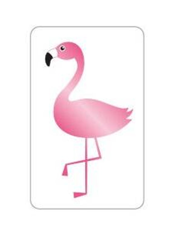 Kadosticker of sluitzegel 'Metallic Roze Flamingo' | 40x25mm