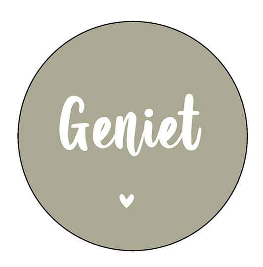 Forex Onderzetter 'Geniet' Vintage Groen