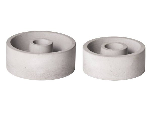 Kaarsenstandaard Gusta Cement 2 stuks