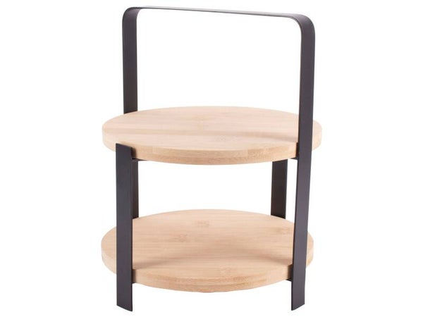 Gusta Etagere Metaal en Bamboe | 21.5x26.5 cm